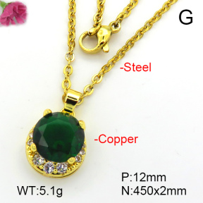 Fashion Copper Necklace  F7N401360aajl-L024