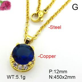 Fashion Copper Necklace  F7N401361aajl-L024