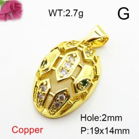 Fashion Copper Pendant  Zirconia  XFPC03808aajl-L024