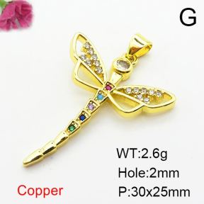 Fashion Copper Pendant  Zirconia  XFPC03811aajl-L024