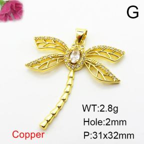 Fashion Copper Pendant  Zirconia  XFPC03826aajl-L024