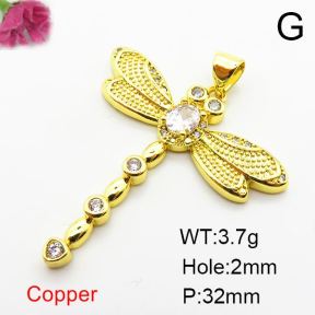 Fashion Copper Pendant  Zirconia  XFPC03829aajl-L024