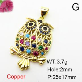 Fashion Copper Pendant  Zirconia  XFPC03832baka-L024