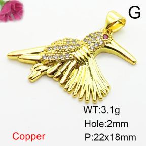 Fashion Copper Pendant  Zirconia  XFPC03850aajl-L024