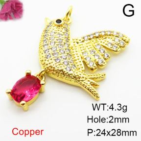 Fashion Copper Pendant  Zirconia  XFPC03877ablb-L024