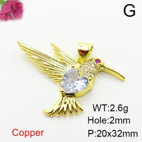 Fashion Copper Pendant  Zirconia  XFPC03883aajl-L024