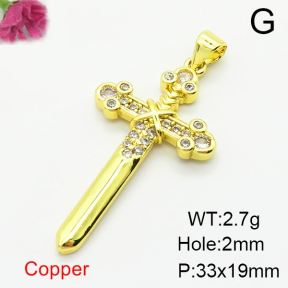 Fashion Copper Pendant  Zirconia  XFPC03889aajl-L024