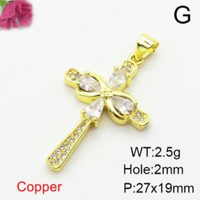 Fashion Copper Pendant  Zirconia  XFPC03892aajl-L024