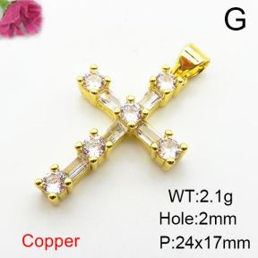 Fashion Copper Pendant  Zirconia  XFPC03907aajl-L024