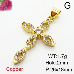 Fashion Copper Pendant  Zirconia  XFPC03922aajl-L024