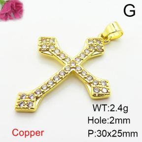 Fashion Copper Pendant  Zirconia  XFPC03925aajl-L024