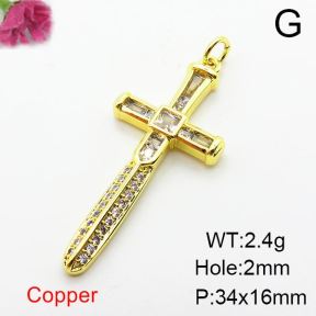 Fashion Copper Pendant  Zirconia  XFPC03928baka-L024