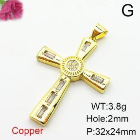 Fashion Copper Pendant  Zirconia  XFPC03931aajl-L024