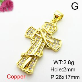 Fashion Copper Pendant  Zirconia  XFPC03937aajl-L024