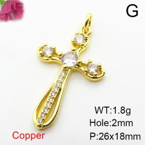 Fashion Copper Pendant  Zirconia  XFPC03952aajl-L024