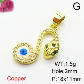 Fashion Copper Pendant  Zirconia & Enamel  XFPC03958aajl-L024