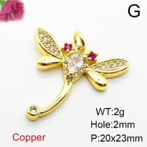 Fashion Copper Pendant  Zirconia  XFPC03961aajl-L024