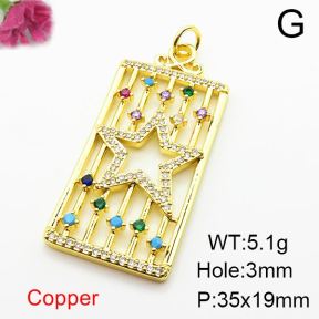 Fashion Copper Pendant  Zirconia  XFPC03976ablb-L024