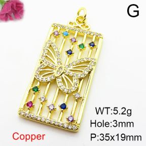 Fashion Copper Pendant  Zirconia  XFPC03987ablb-L024