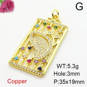 Fashion Copper Pendant  Zirconia  XFPC03990ablb-L024