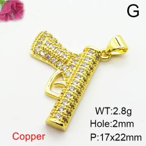 Fashion Copper Pendant  Zirconia  XFPC04017aajl-L024