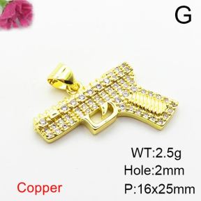 Fashion Copper Pendant  Zirconia  XFPC04032aajl-L024