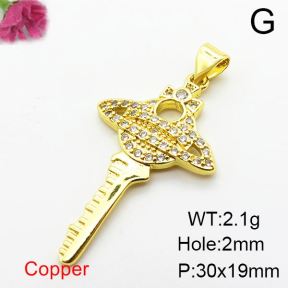 Fashion Copper Pendant  Zirconia  XFPC04050aajl-L024