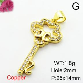 Fashion Copper Pendant  Zirconia  XFPC04053aajl-L024