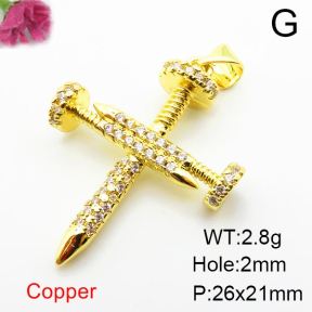 Fashion Copper Pendant  Zirconia  XFPC04056aajl-L024