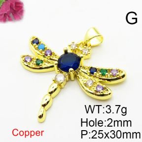 Fashion Copper Pendant  Zirconia  XFPC04059baka-L024