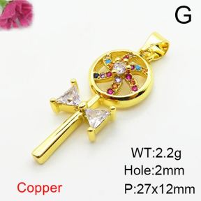 Fashion Copper Pendant  Zirconia  XFPC04065aajl-L024