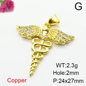 Fashion Copper Pendant  Zirconia  XFPC04079aajl-L024