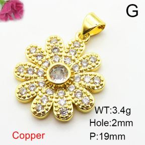 Fashion Copper Pendant  Zirconia  XFPC04085aajl-L024