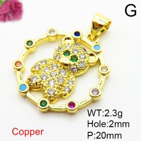 Fashion Copper Pendant  Zirconia  XFPC04103aajl-L024