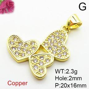 Fashion Copper Pendant  Zirconia  XFPC04136aajl-L024