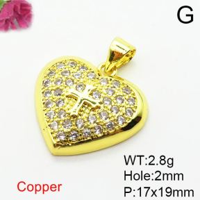 Fashion Copper Pendant  Zirconia  XFPC04139aajl-L024