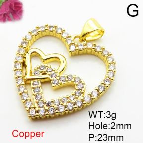 Fashion Copper Pendant  Zirconia  XFPC04148aajl-L024