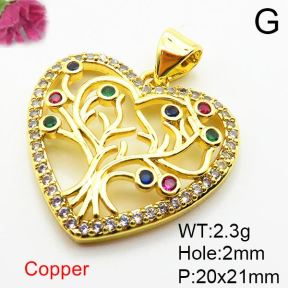 Fashion Copper Pendant  Zirconia  XFPC04151baka-L024