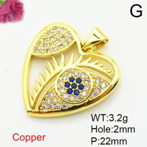 Fashion Copper Pendant  Zirconia  XFPC04154baka-L024