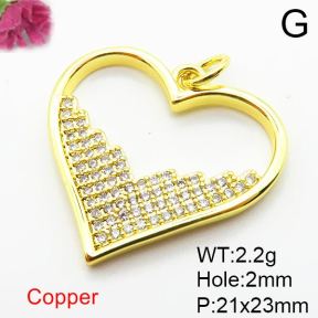 Fashion Copper Pendant  Zirconia  XFPC04160aajl-L024