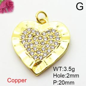 Fashion Copper Pendant  Zirconia  XFPC04172aajl-L024