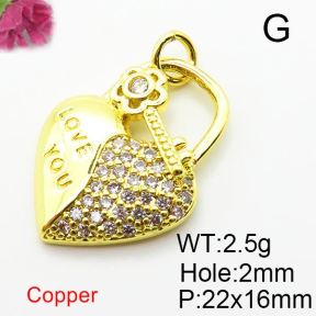 Fashion Copper Pendant  Zirconia  XFPC04178avja-L024