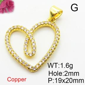 Fashion Copper Pendant  Zirconia  XFPC04187aajl-L024