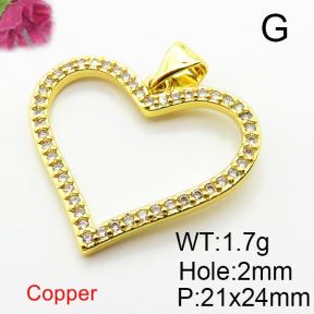 Fashion Copper Pendant  Zirconia  XFPC04193avja-L024