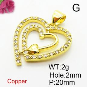 Fashion Copper Pendant  Zirconia  XFPC04202aajl-L024