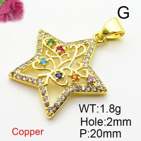 Fashion Copper Pendant  Zirconia  XFPC04204baka-L024