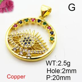 Fashion Copper Pendant  Zirconia  XFPC04210baka-L024