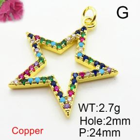 Fashion Copper Pendant  Zirconia  XFPC04222baka-L024