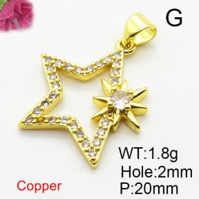 Fashion Copper Pendant  Zirconia  XFPC04228aajl-L024