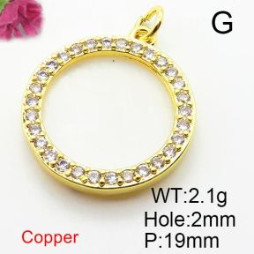 Fashion Copper Pendant  Zirconia & Shell  XFPC04237aajl-L024